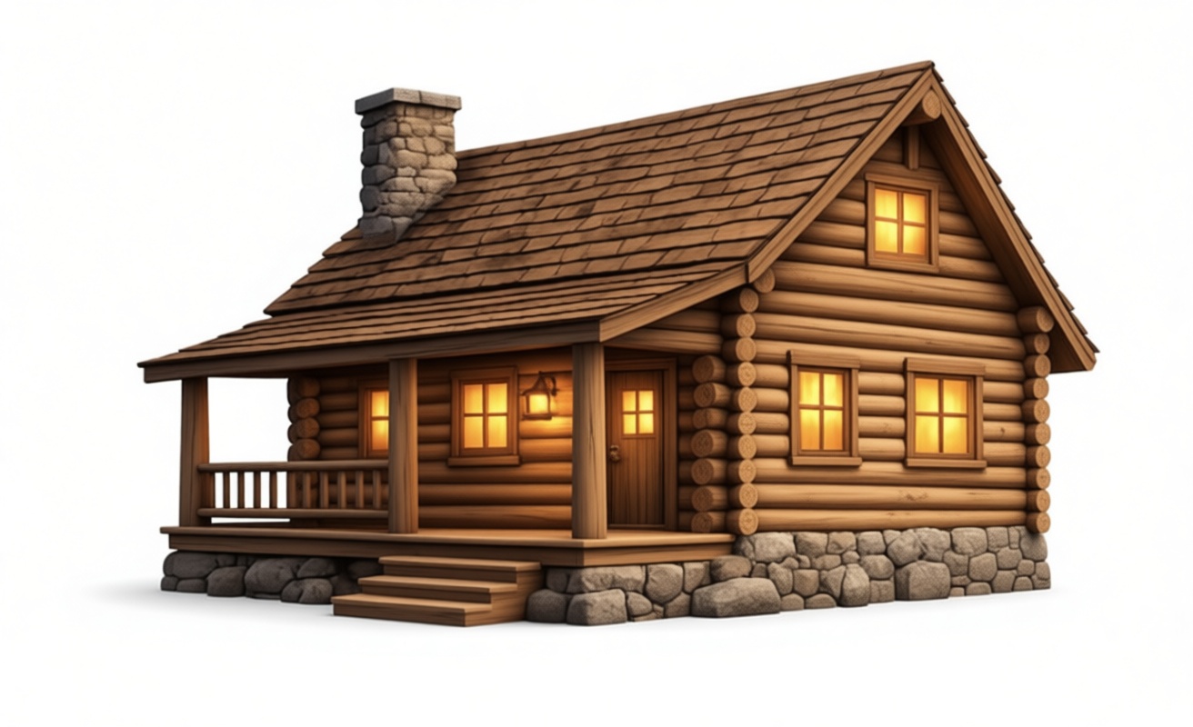 Cozy Log Cabin Model free 3D printable STL
