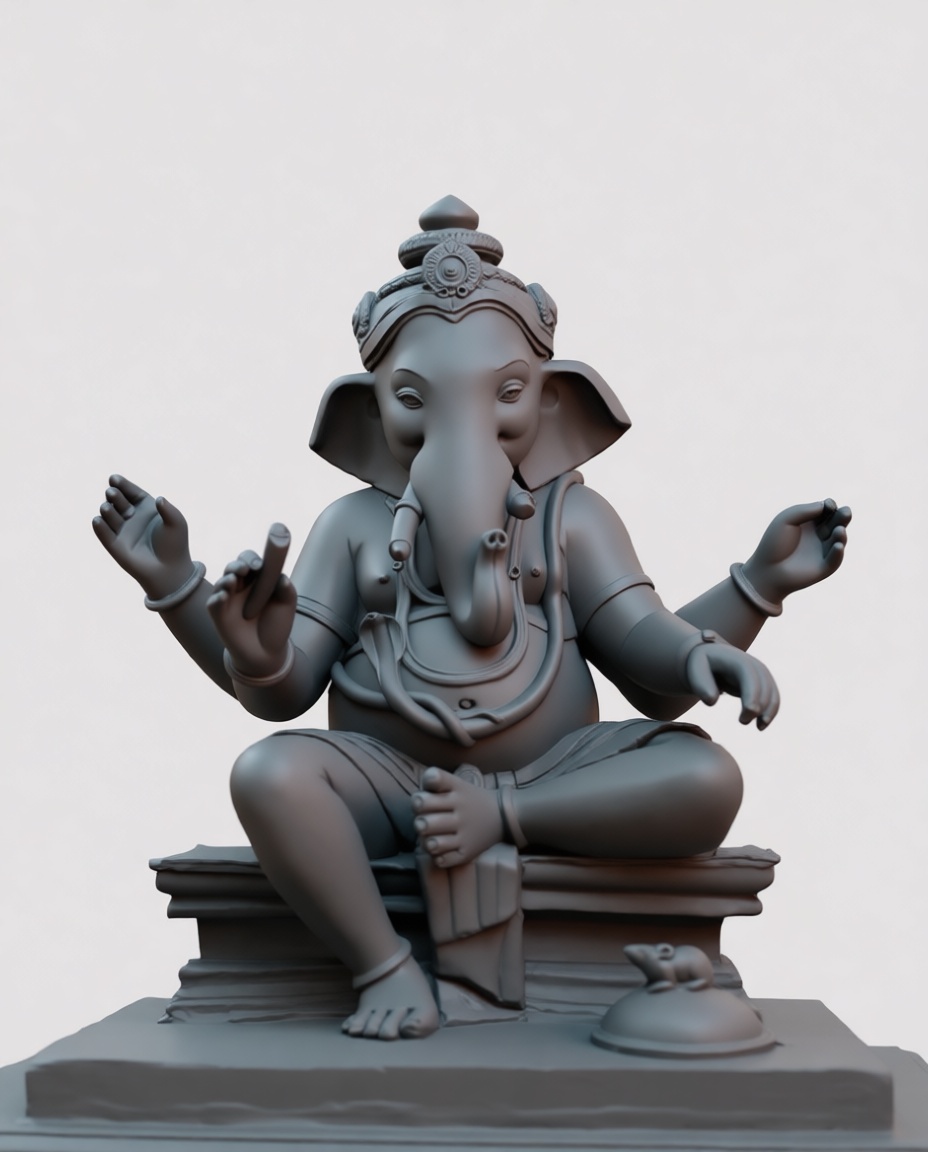 Ganesha Sitting Statue free 3D printable STL