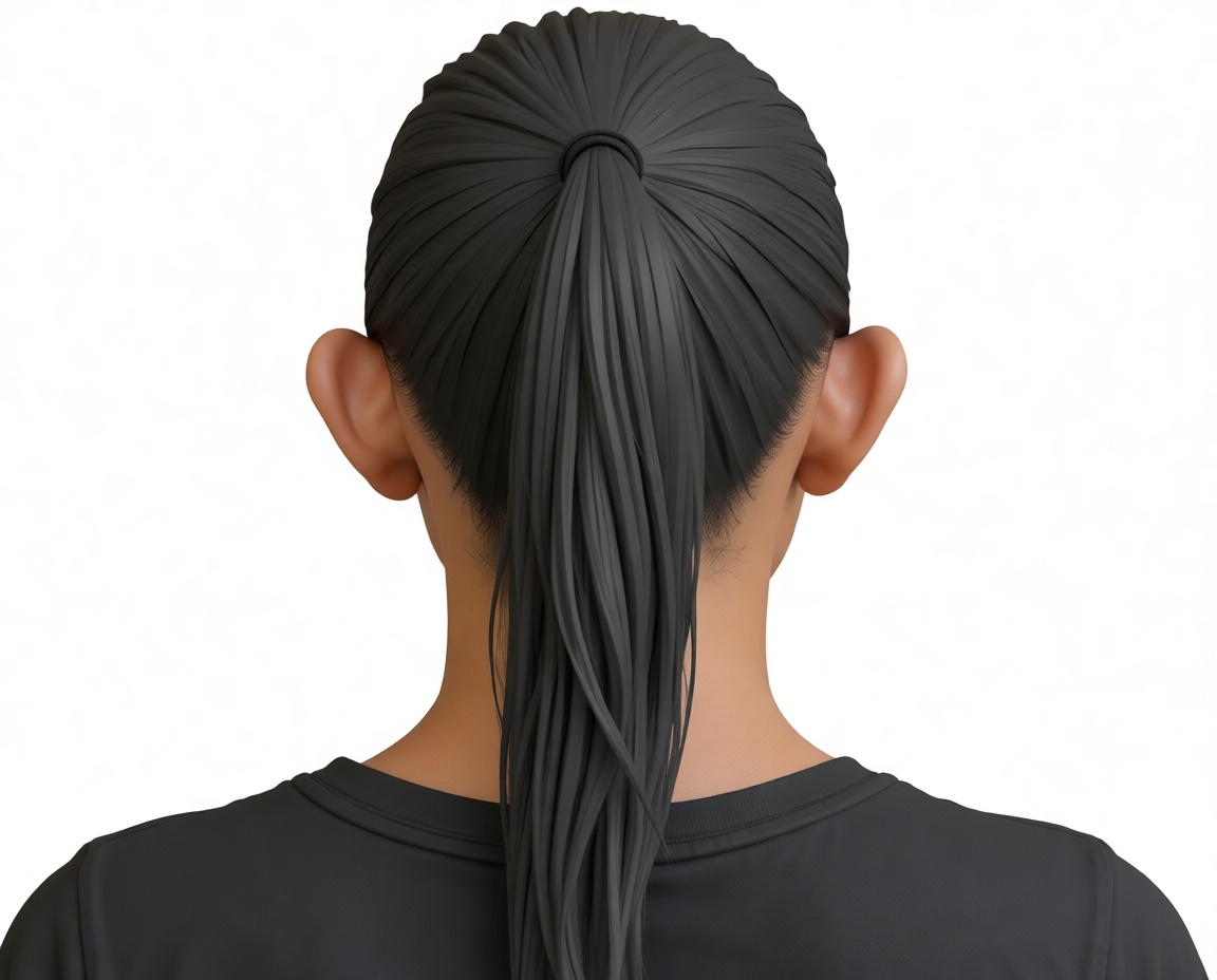 Woman with Ponytail 3D Model free 3D printable STL