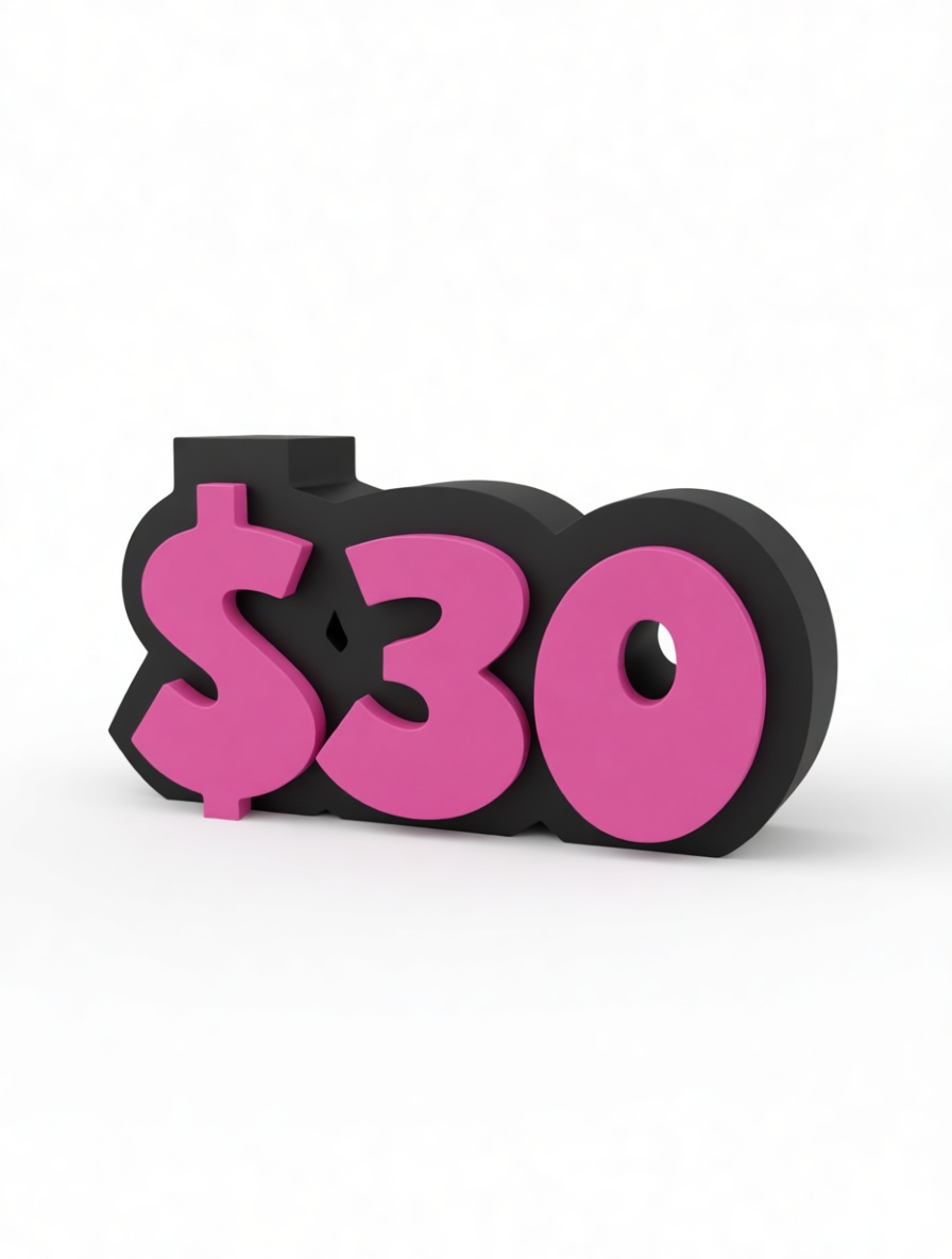 $30 Price Tag free 3D printable STL