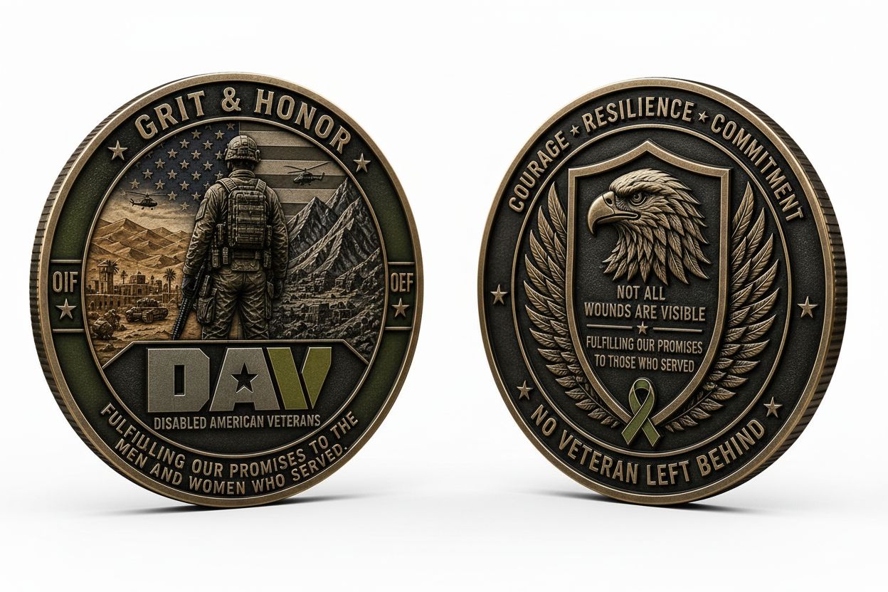 Disabled American Veterans Coin free 3D printable STL