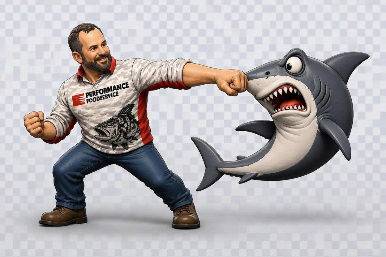 Fisherman Punching Shark Figurine free 3D printable STL