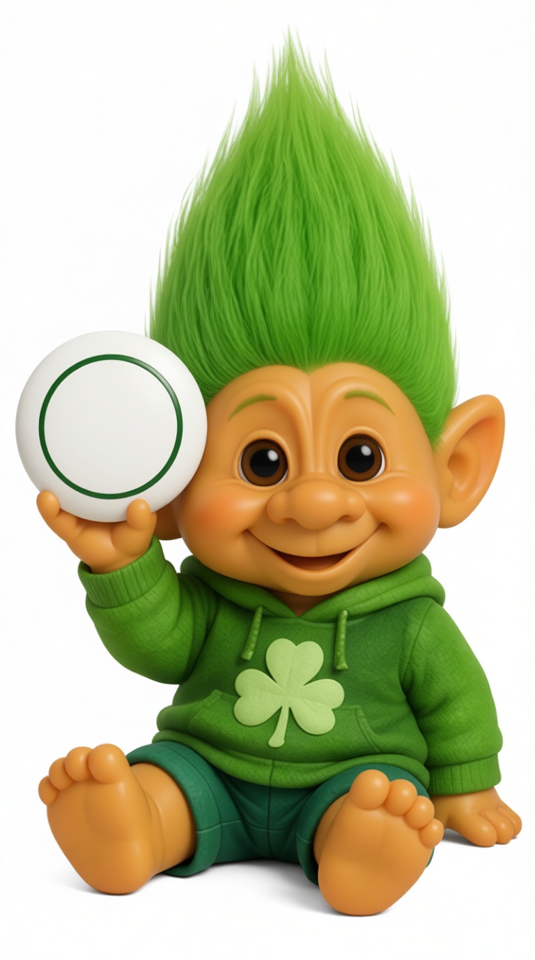 Lucky Green Troll Figurine free 3D printable STL