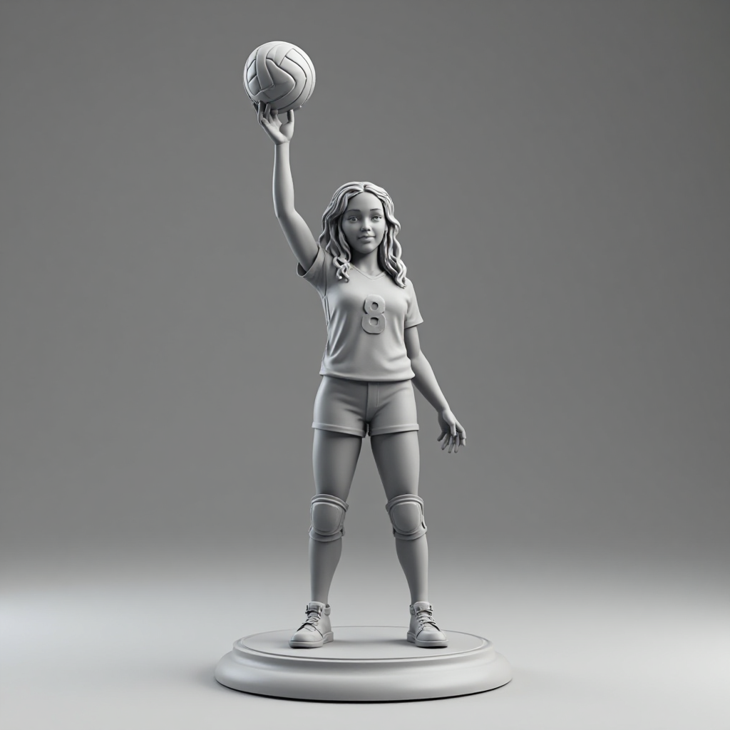 Volleyball Player Figurine free 3D printable STL