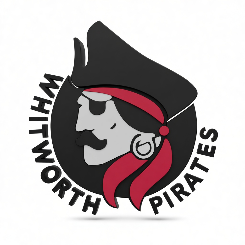 Whitworth Pirates Logo free 3D printable STL