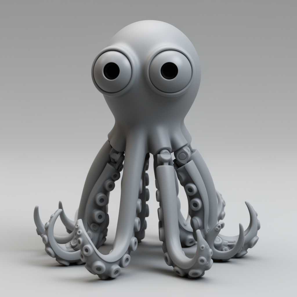 Articulating Octopus Figurine free 3D printable STL