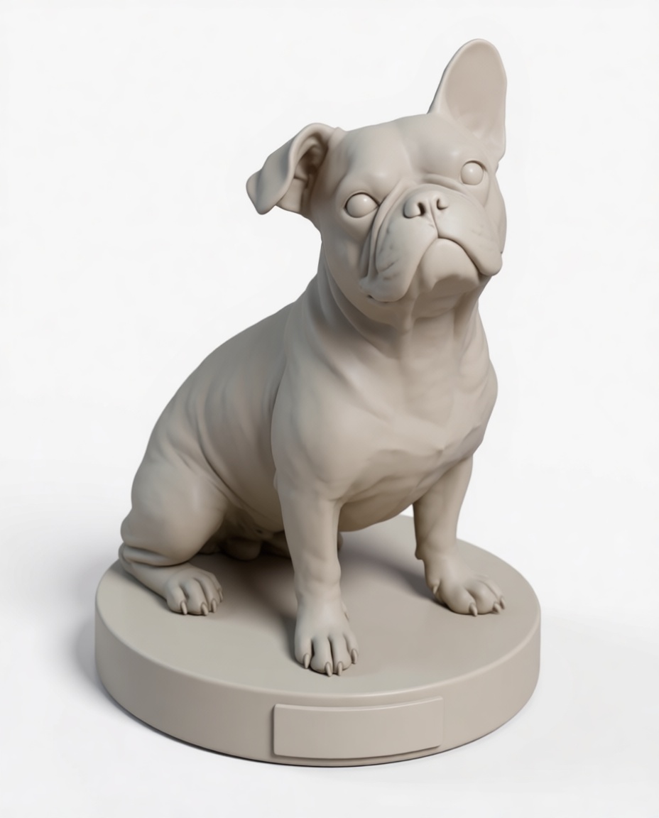 French Bulldog Figurine free 3D printable STL