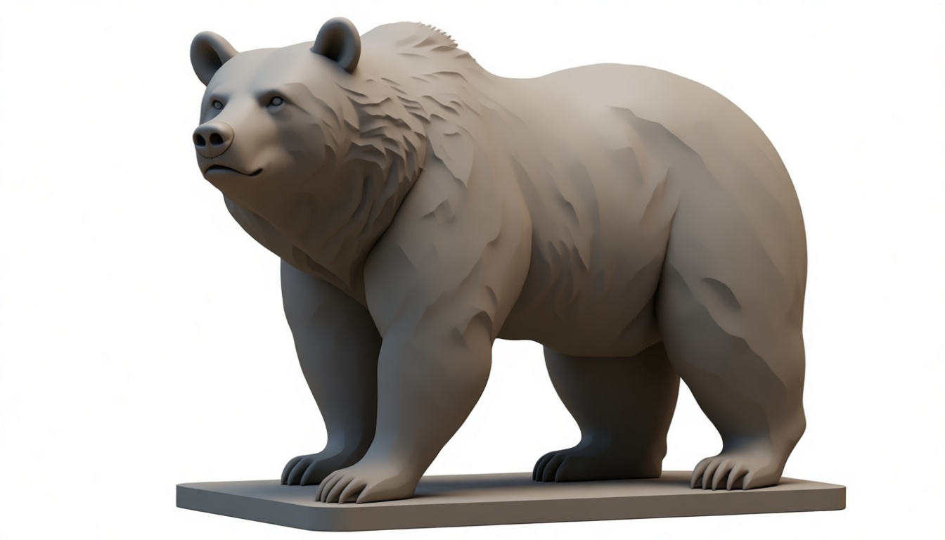 Grizzly Bear Figurine free 3D printable STL