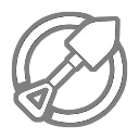 Shovel and Circle Emblem free 3D printable STL