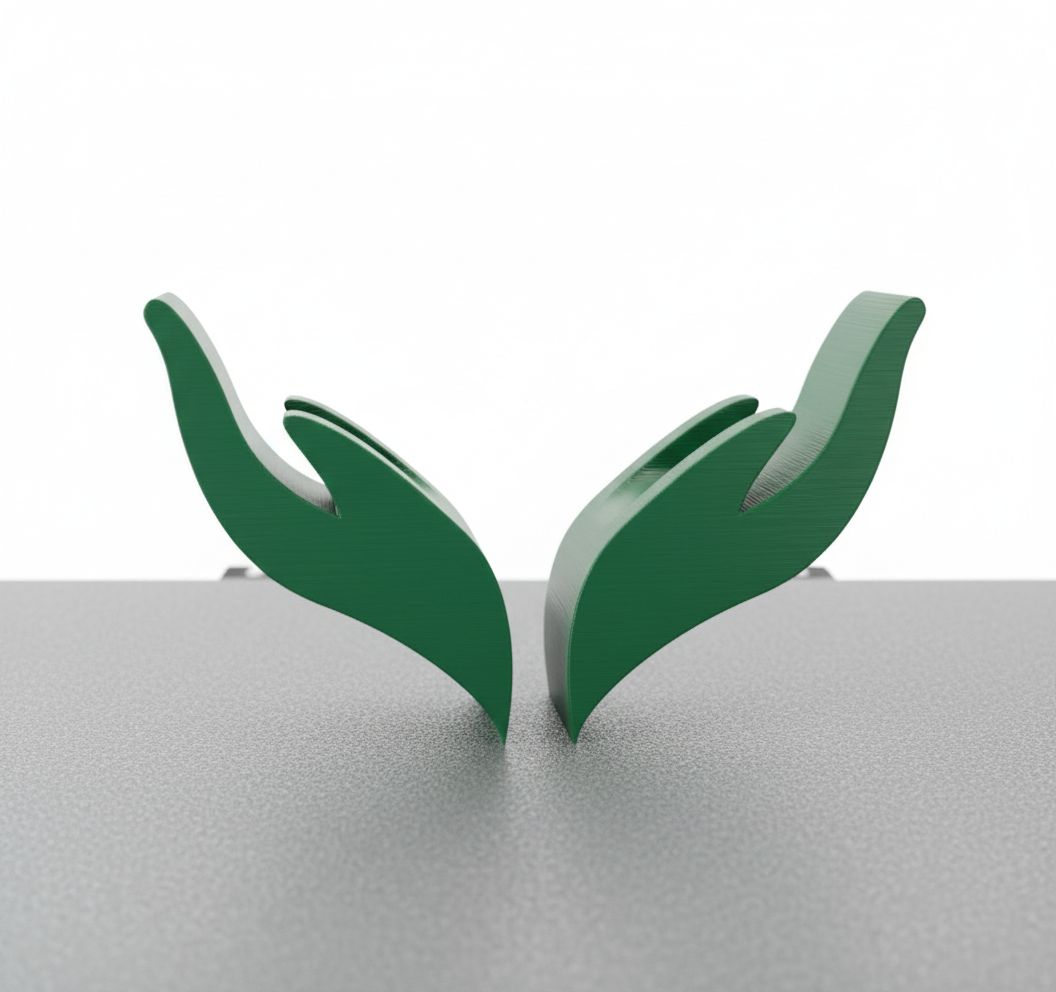 Open Hands Bookends free 3D printable STL