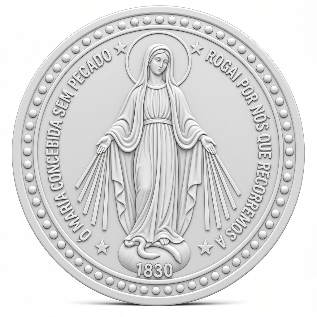 Miraculous Medal Relief free 3D printable STL