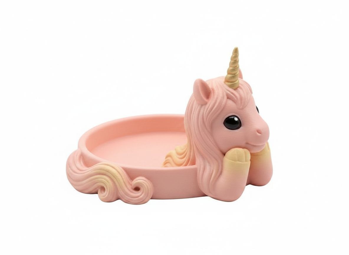 Unicorn Trinket Tray free 3D printable STL