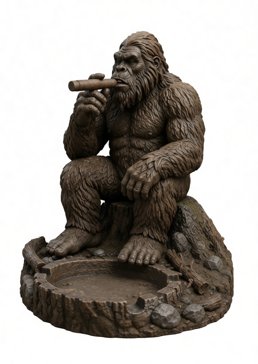 Bigfoot Smoking Figurine free 3D printable STL