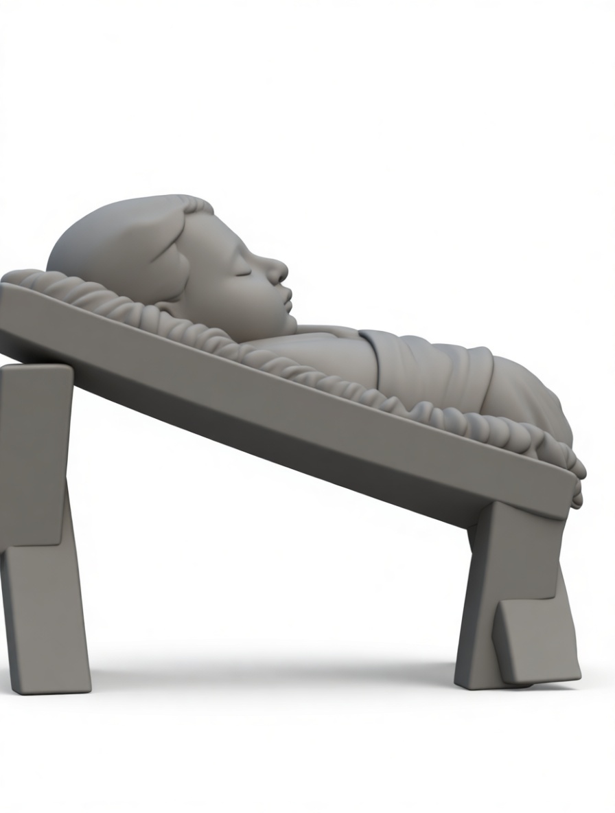 Sleeping Baby Sculpture free 3D printable STL