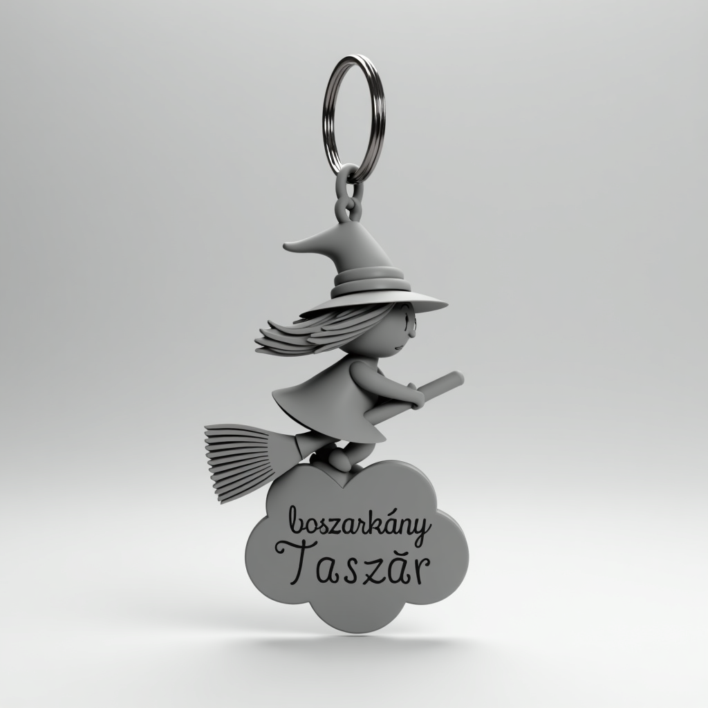 Witch Keychain Model free 3D printable STL