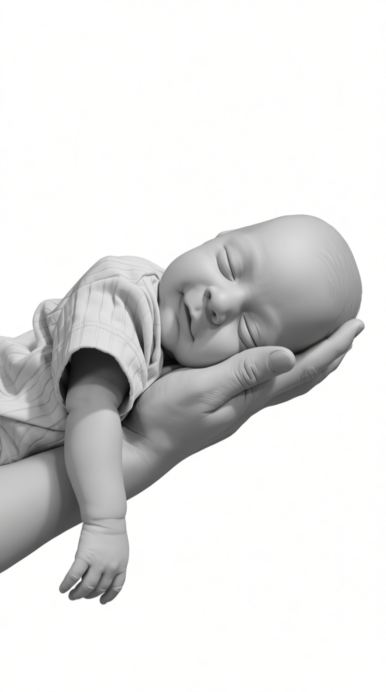 Sleeping Baby Figurine free 3D printable STL
