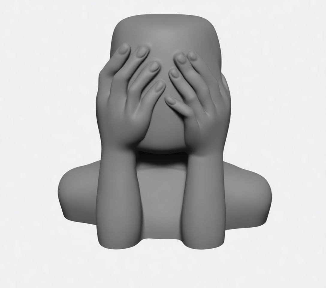 Facepalm Sculpture free 3D printable STL