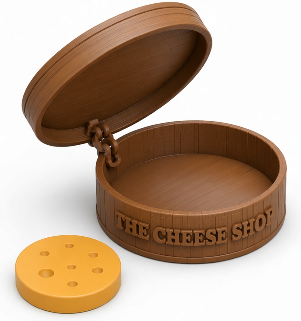Cheese Shop Box Model free 3D printable STL