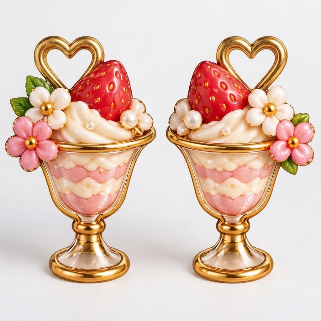Strawberry Parfait Figurine free 3D printable STL