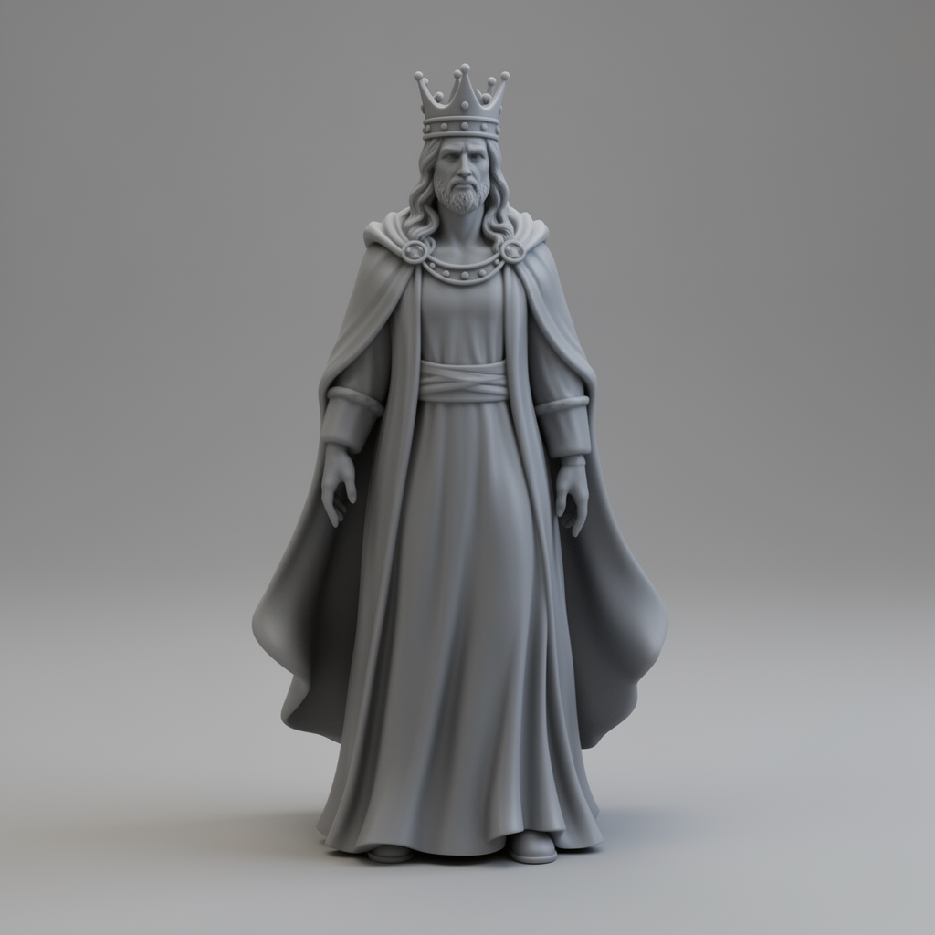 King with Crown Figurine free 3D printable STL