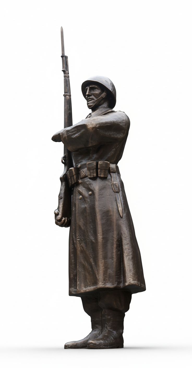 World War II Soldier Statue free 3D printable STL