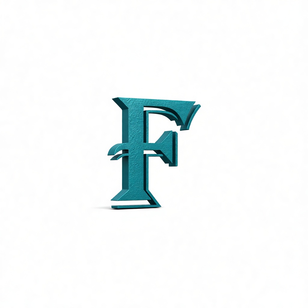 Letter F Sculpture free 3D printable STL