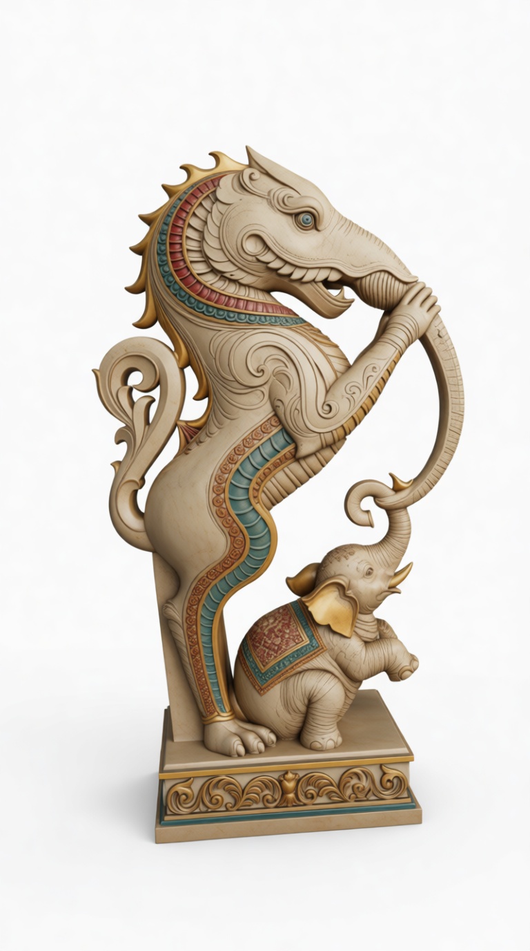Mythical Elephant Guardian Statue free 3D printable STL