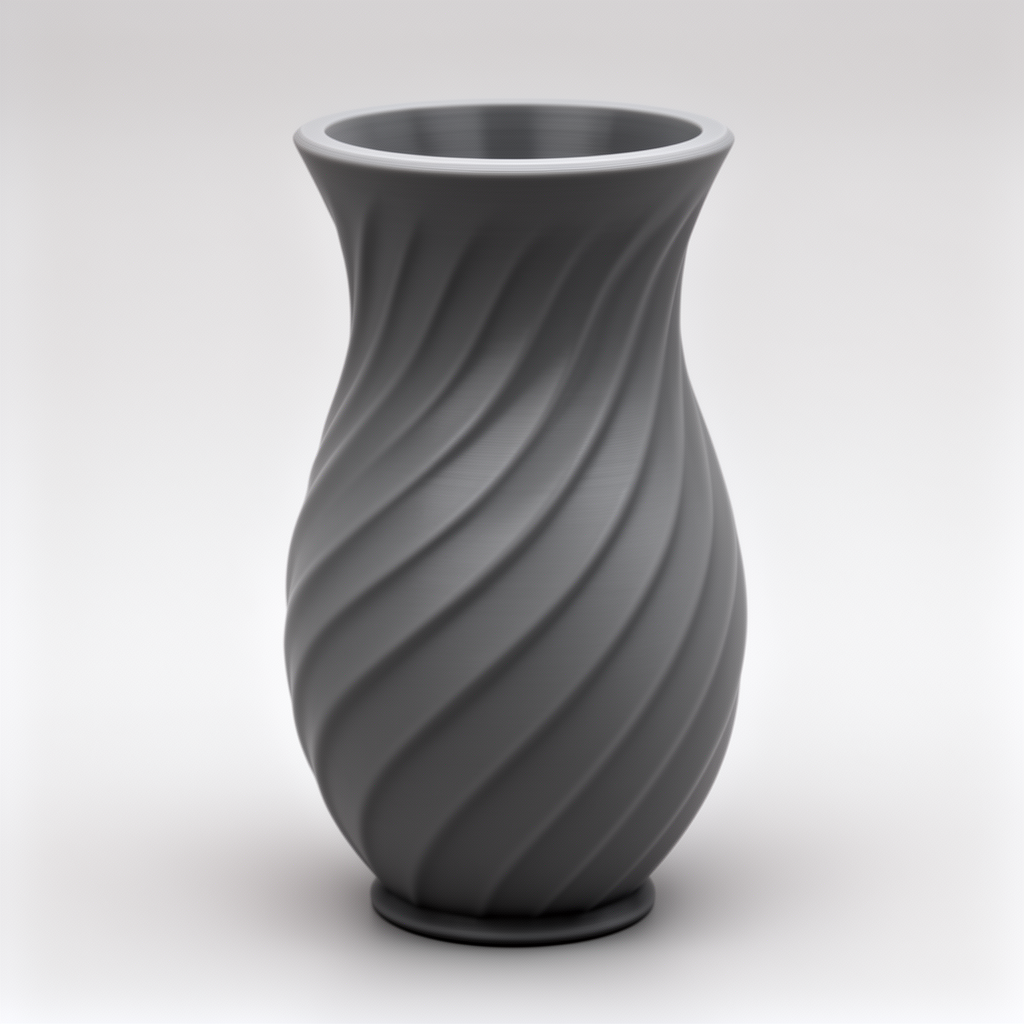 Swirled Vase Sculpture free 3D printable STL