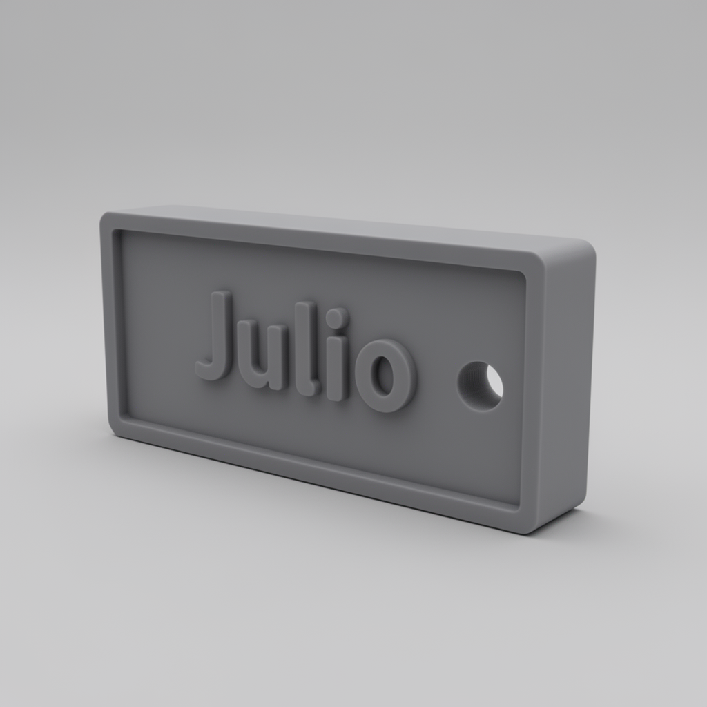 Julio Name Keychain free 3D printable STL