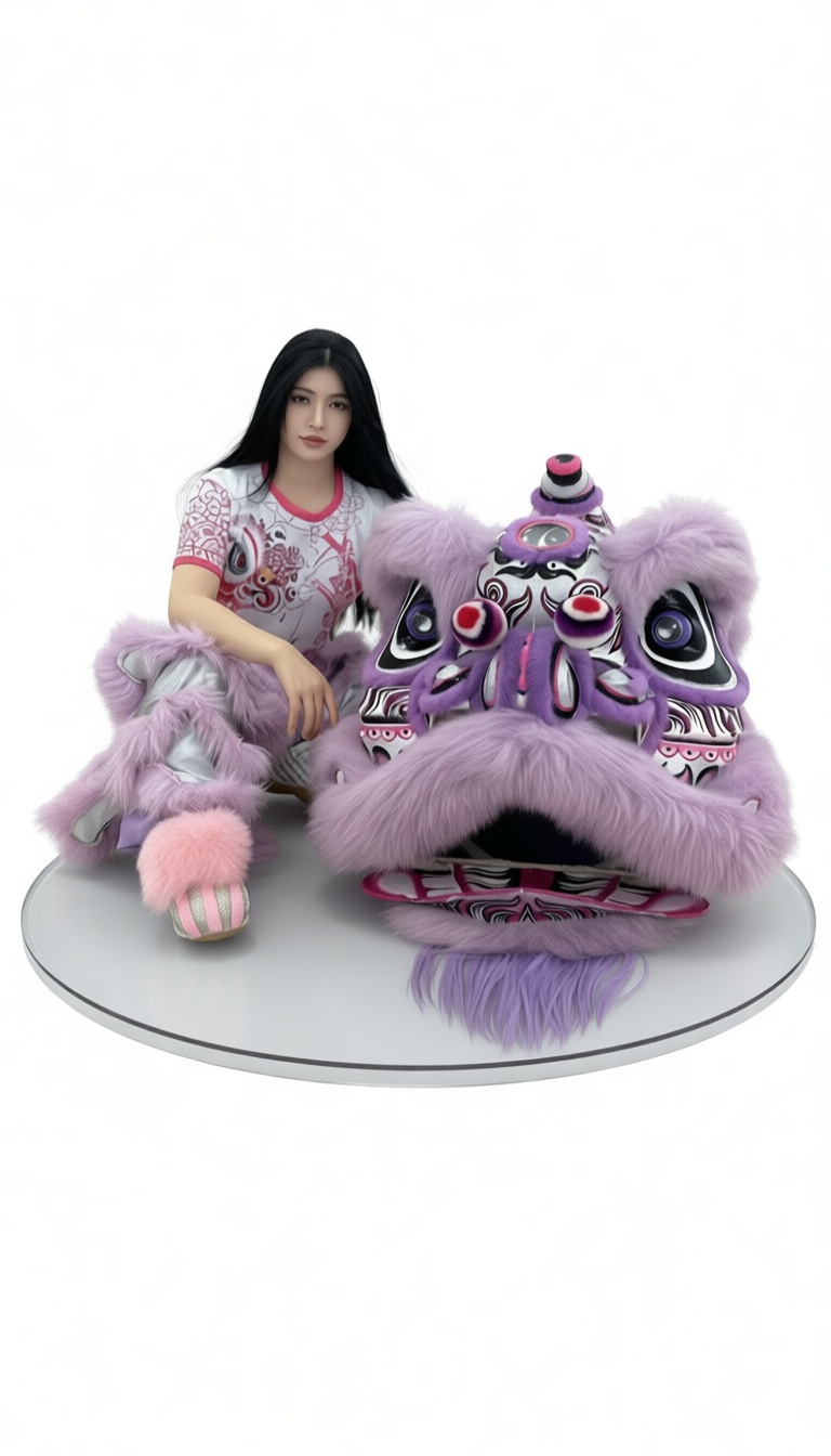 Chinese Lion Dance Head Figurine free 3D printable STL