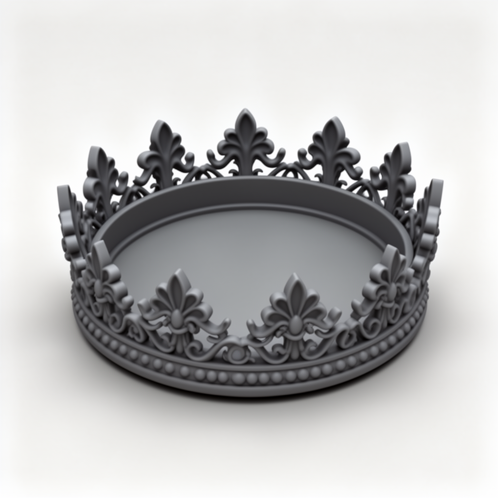 Princess Crown Decorative Tray free 3D printable STL