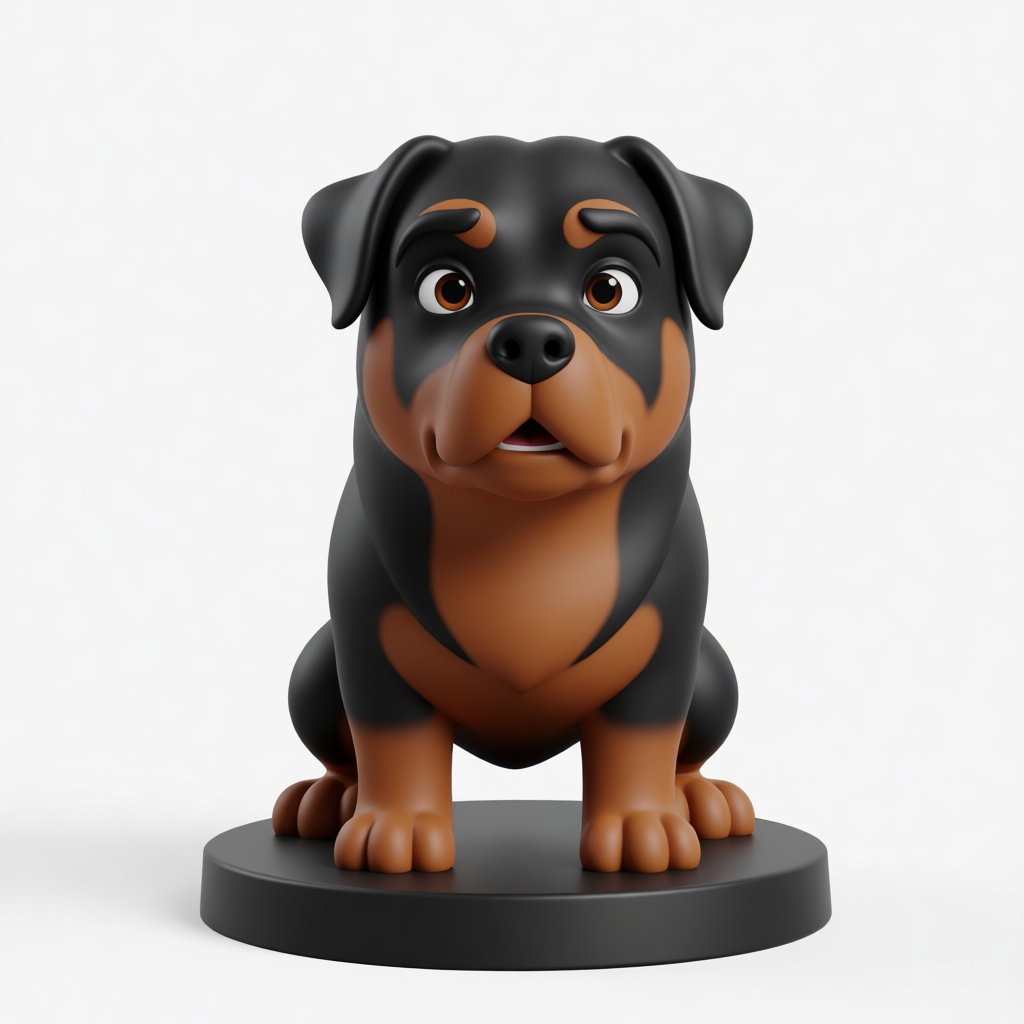 Rottweiler Dog Figurine free 3D printable STL