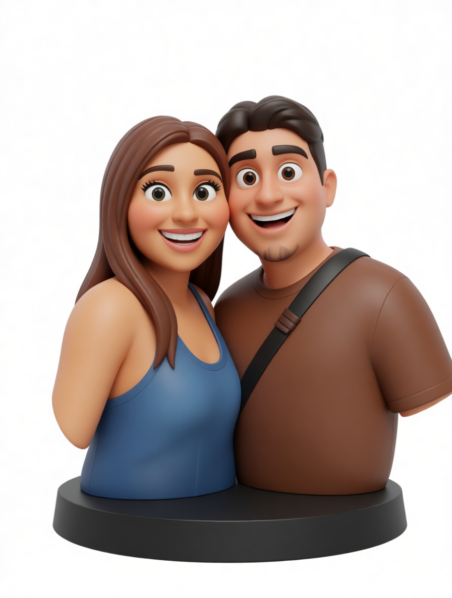 Happy Couple Bust free 3D printable STL