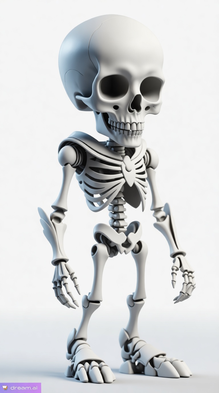 Cartoon Skeleton Figurine free 3D printable STL