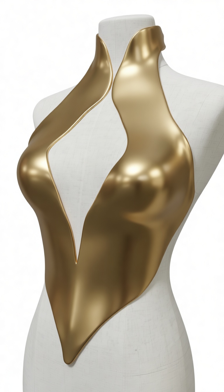 Futuristic Gold Chest Armor free 3D printable STL