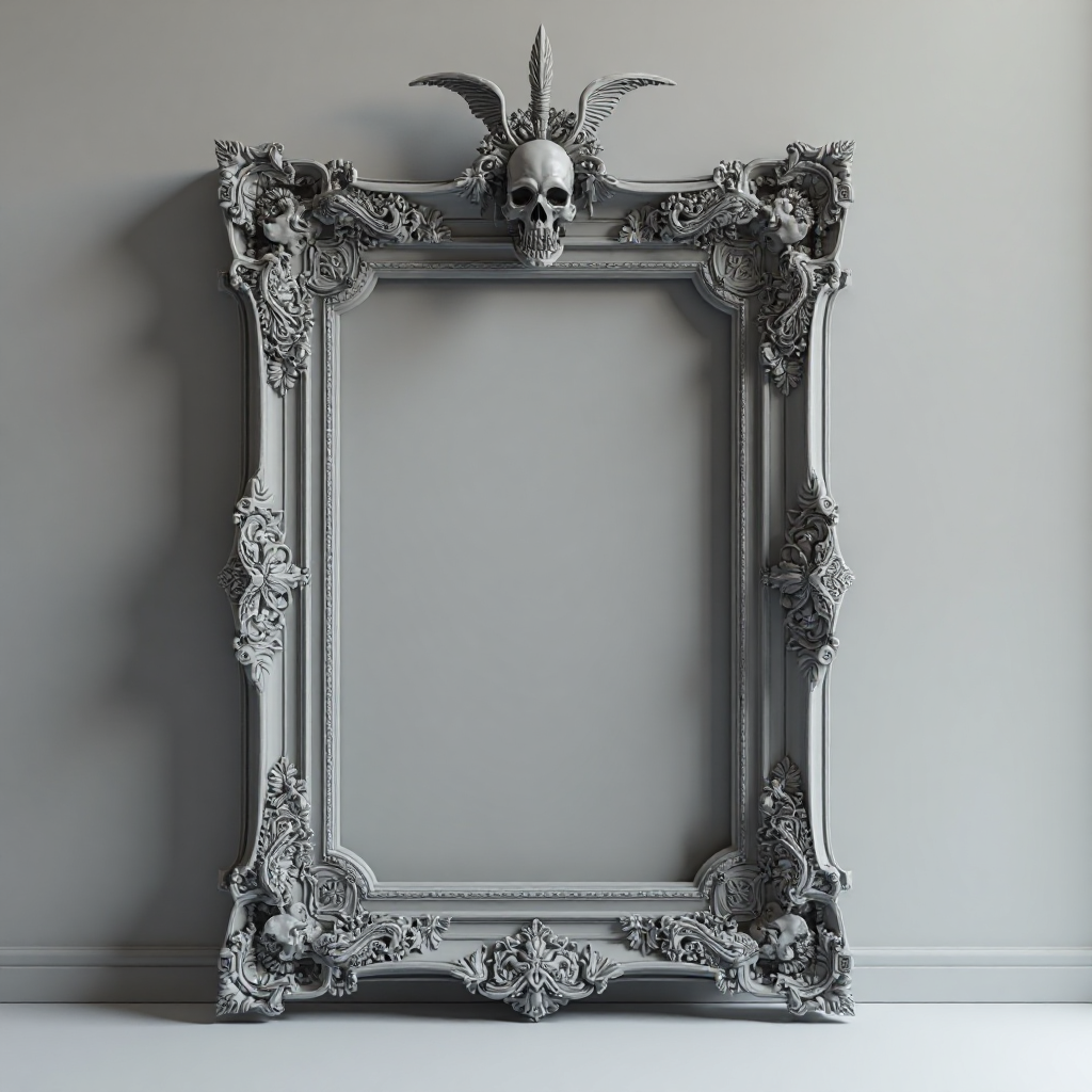Demon Skull Frame free 3D printable STL