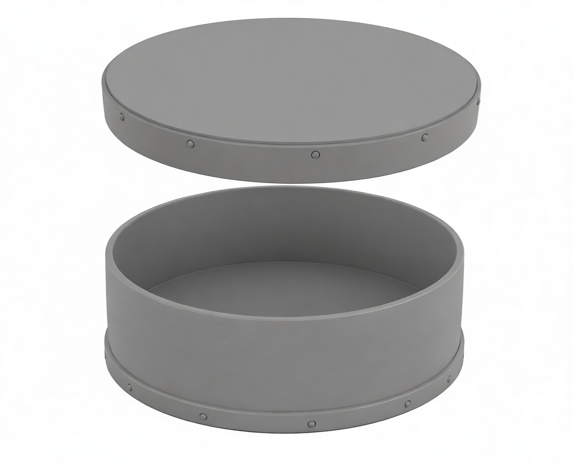 Round Metal Box Model free 3D printable STL
