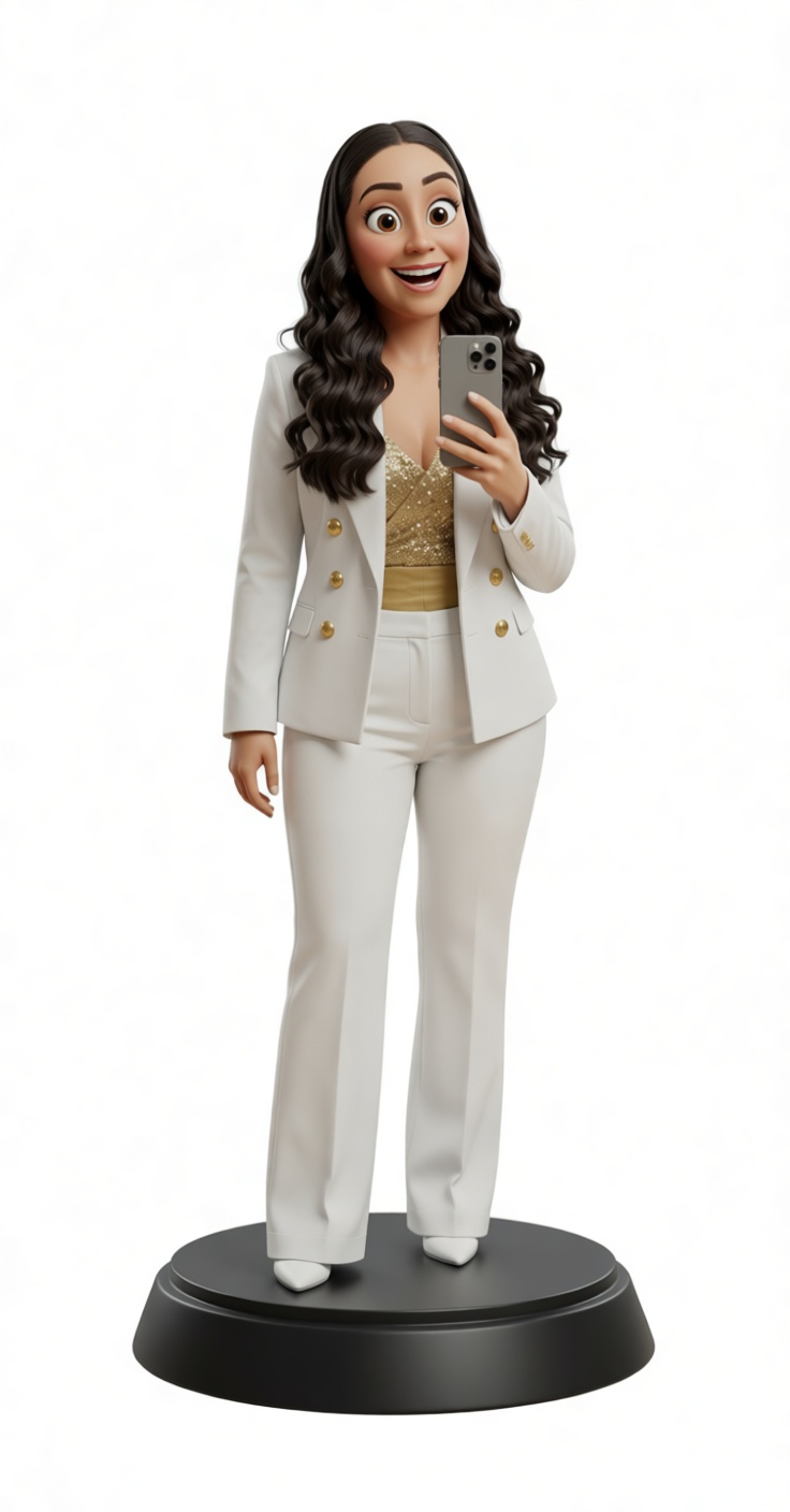 Woman Taking Selfie Figurine free 3D printable STL