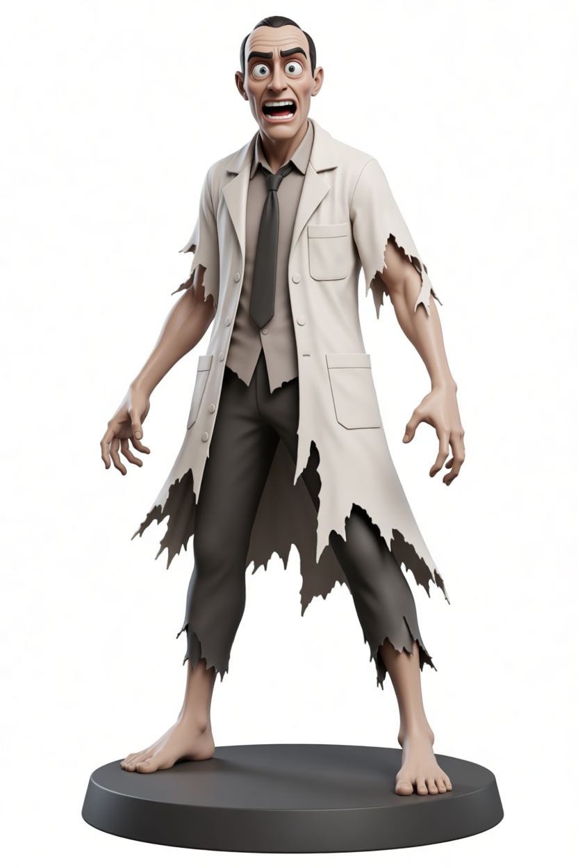 Rick Sanchez Zombie Figurine free 3D printable STL