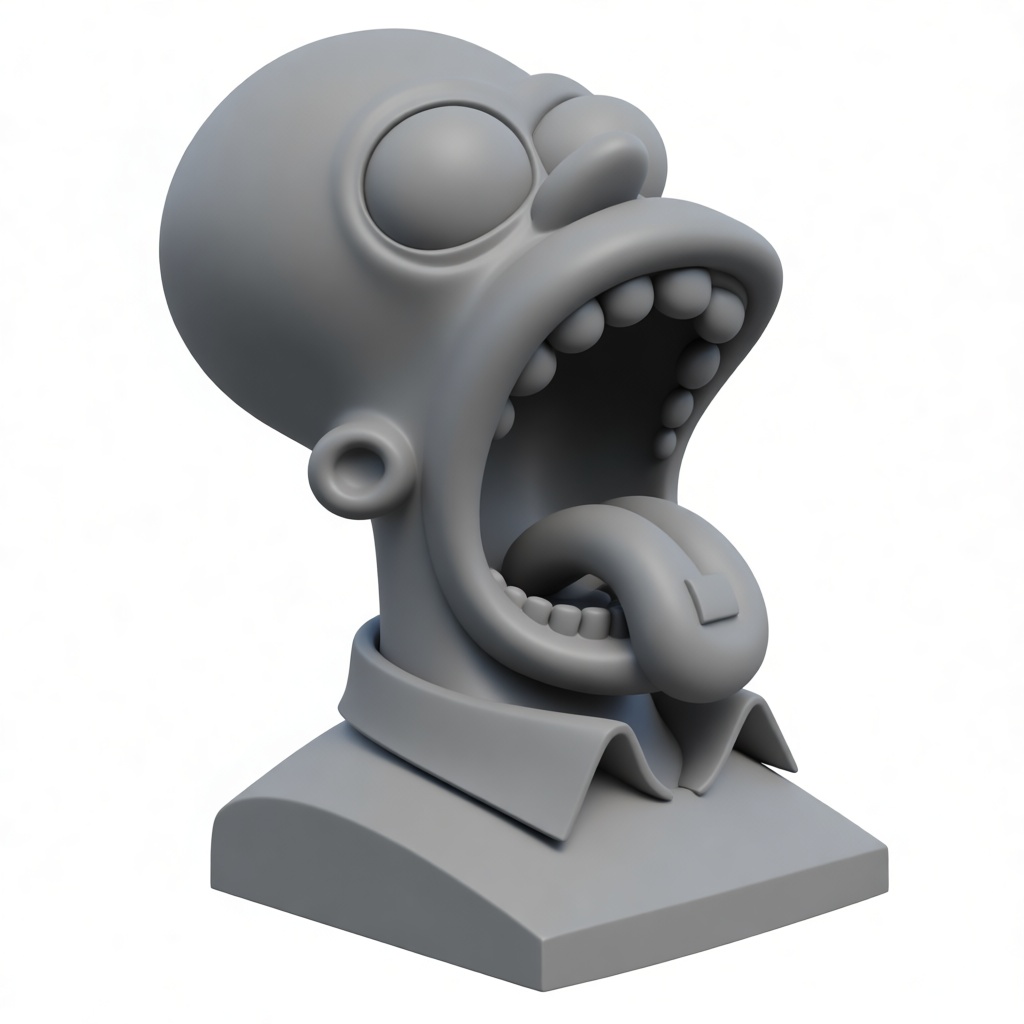 Homer Simpson Bust free 3D printable STL