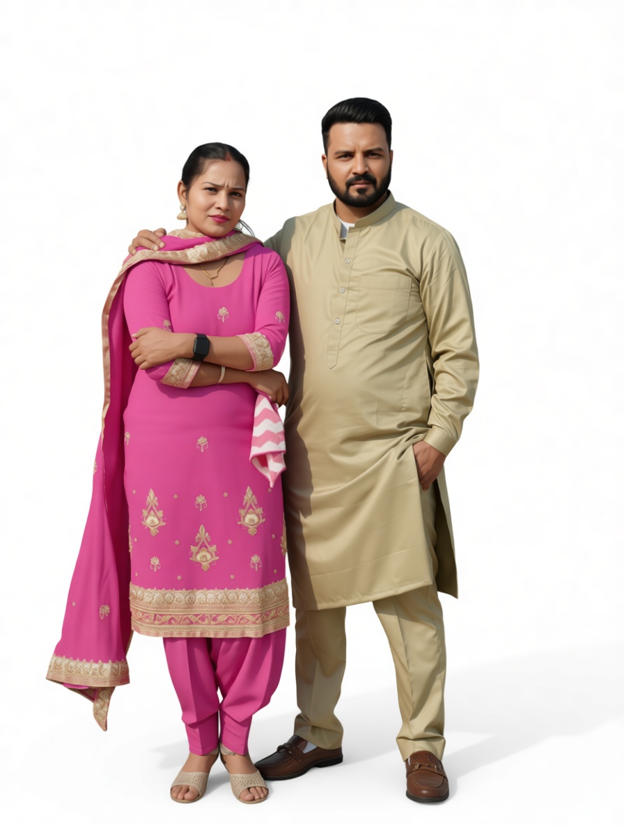 Traditional Punjabi Couple Figurine free 3D printable STL