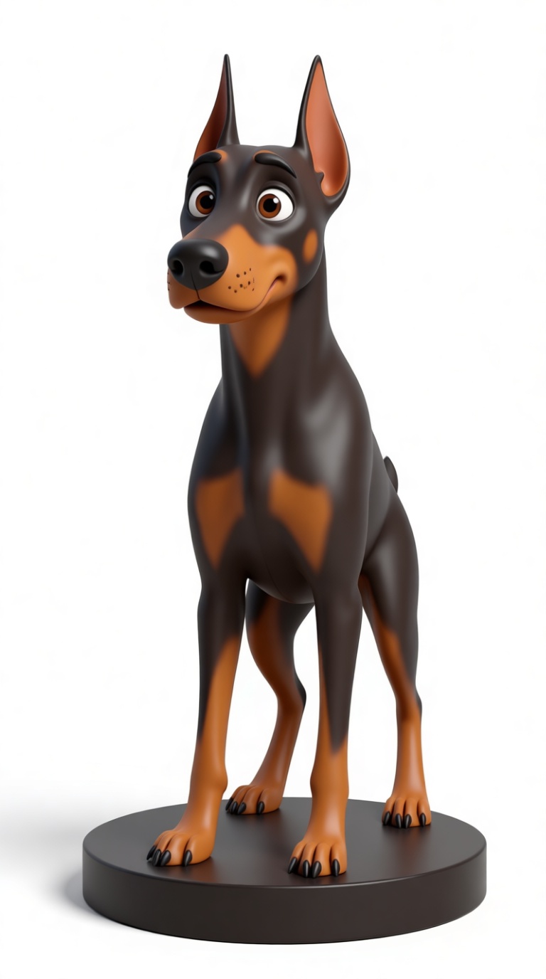 Doberman Pinscher Figurine free 3D printable STL
