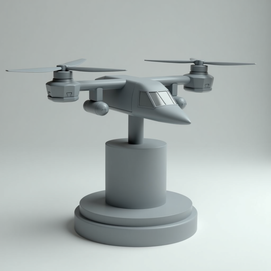 Stallion VTOL Aircraft free 3D printable STL