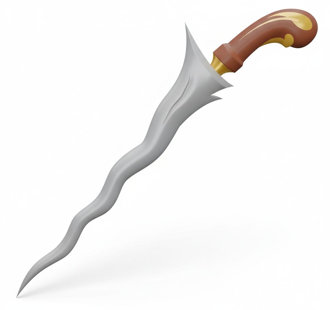 Wavy Blade Dagger free 3D printable STL