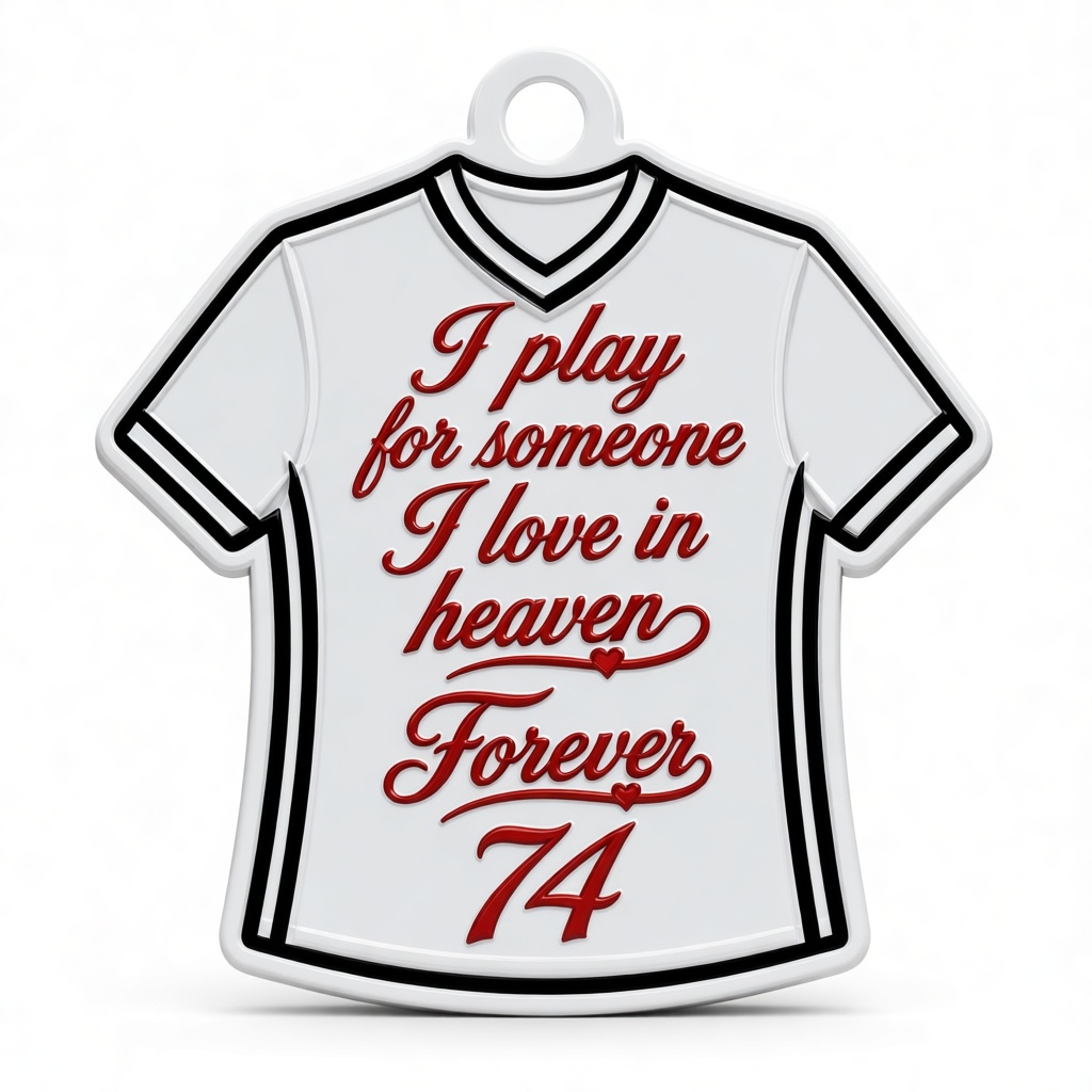 Memorial Jersey Keychain free 3D printable STL