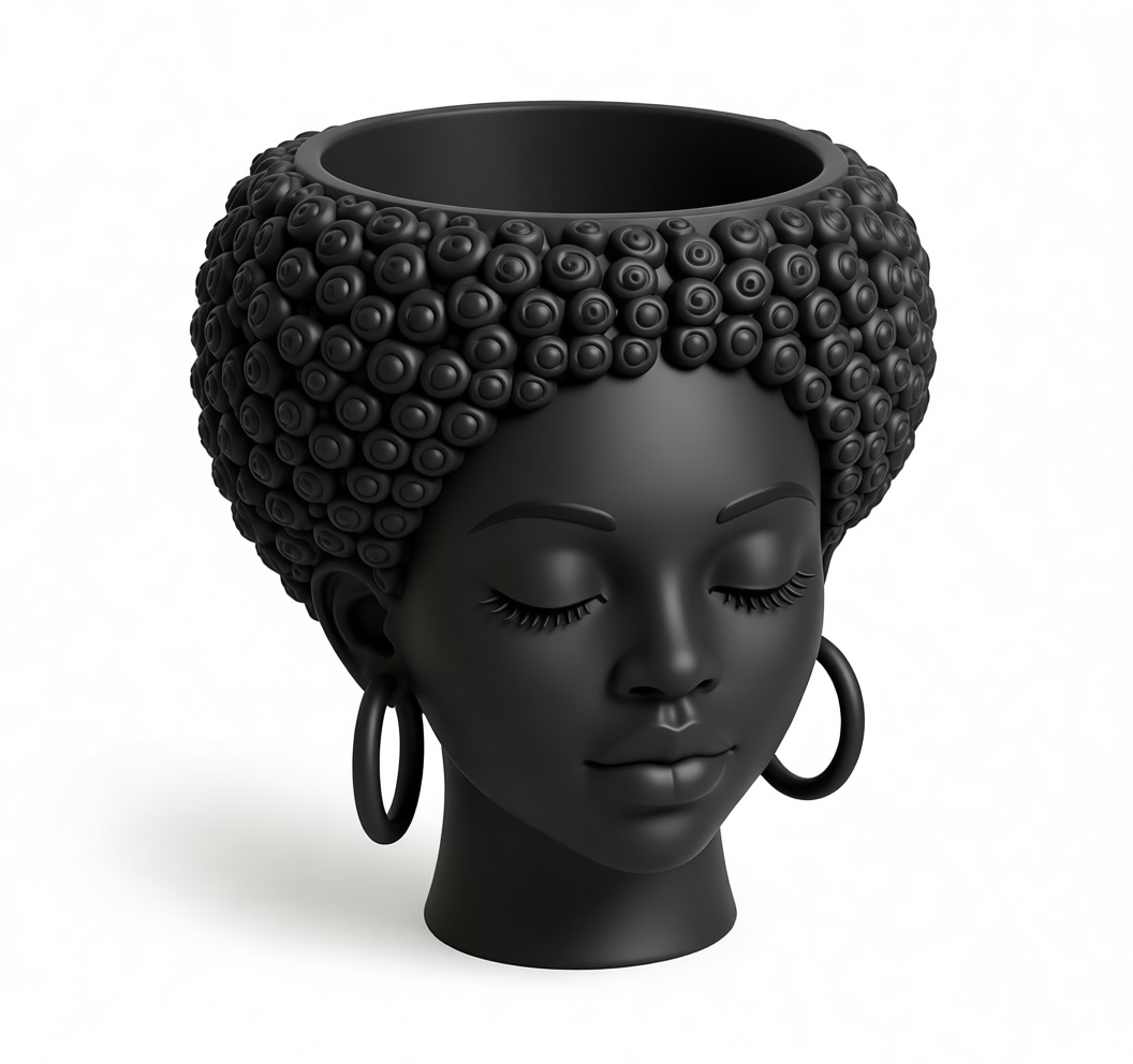 Afro Woman Planter