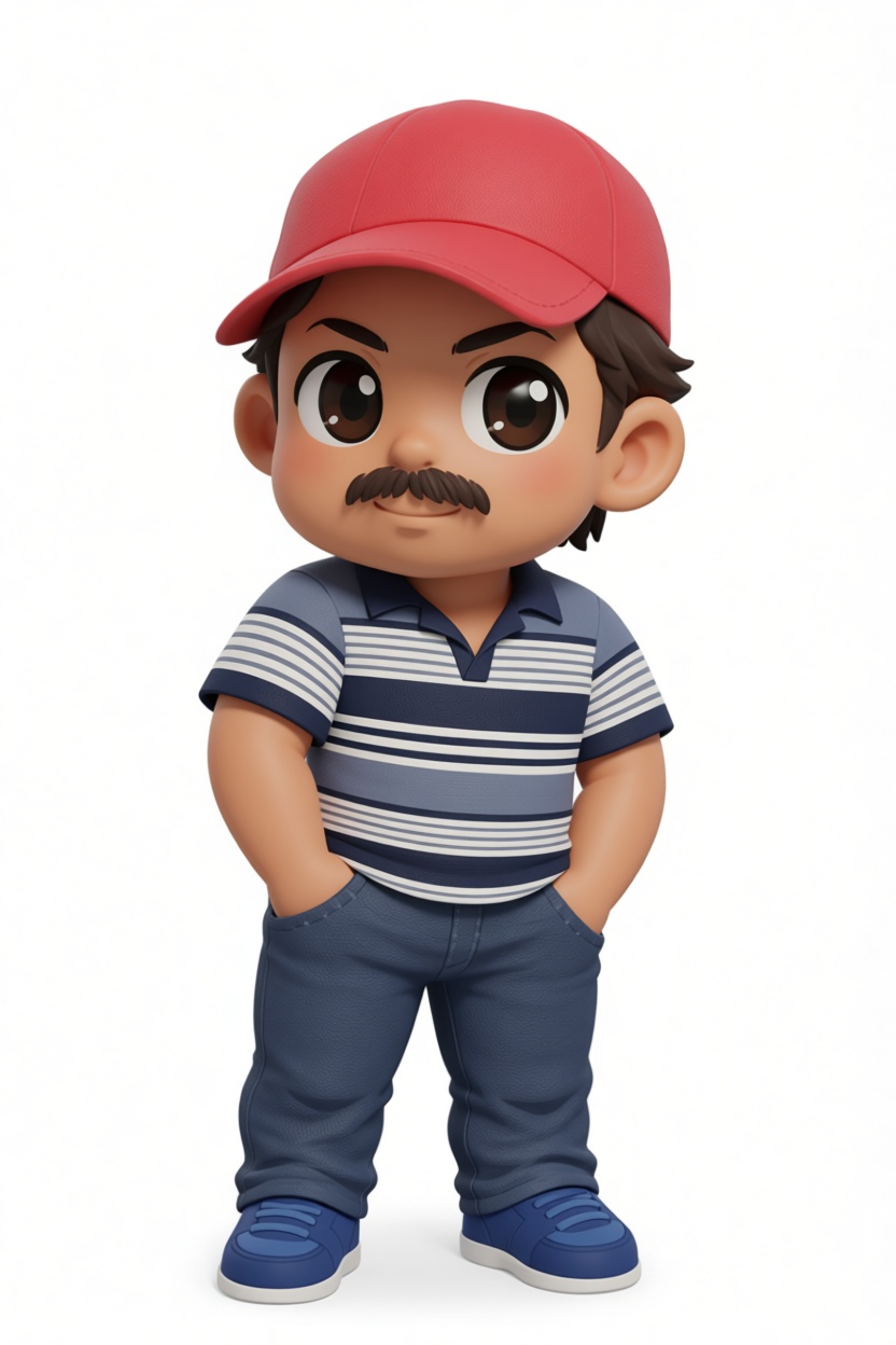 Boy with Mustache Figurine free 3D printable STL