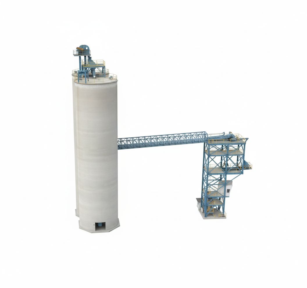 Industrial Silo Structure Model free 3D printable STL