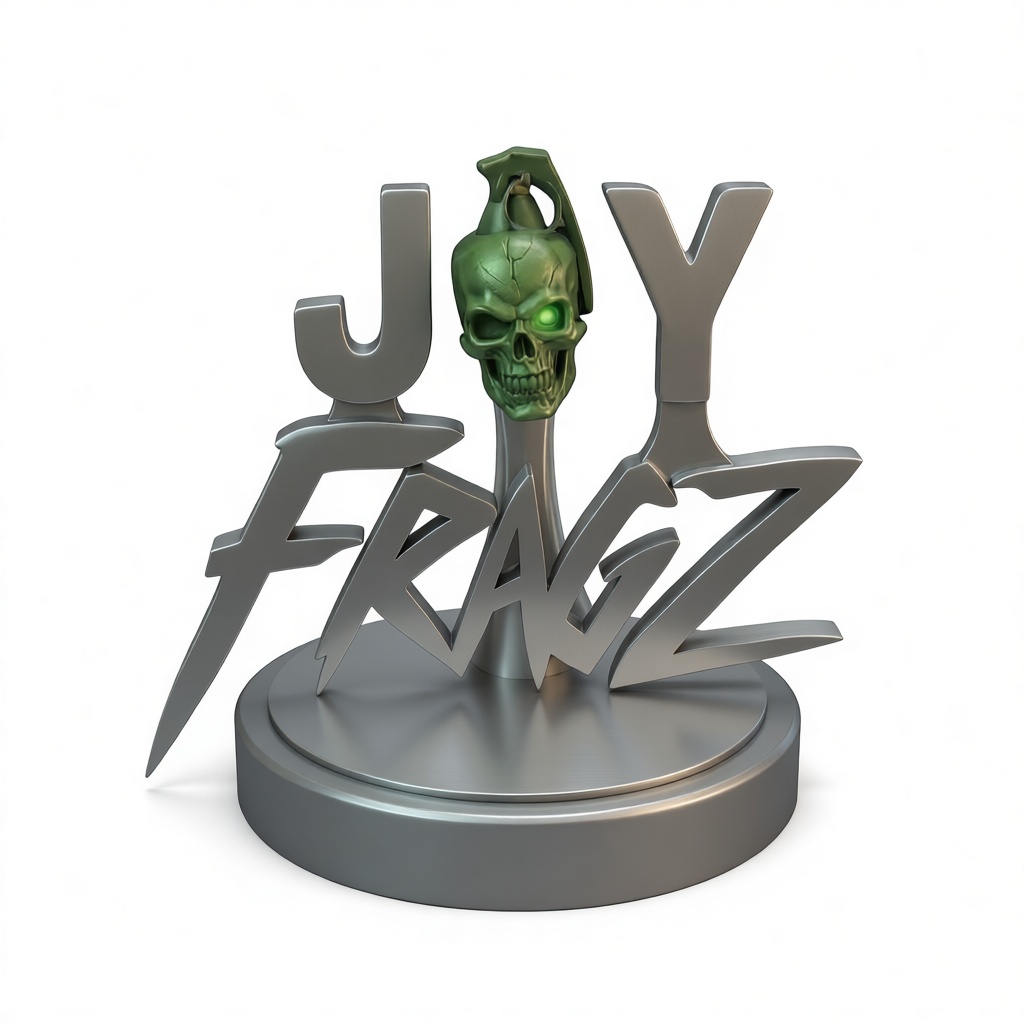 JoyFragz Logo Sculpture free 3D printable STL