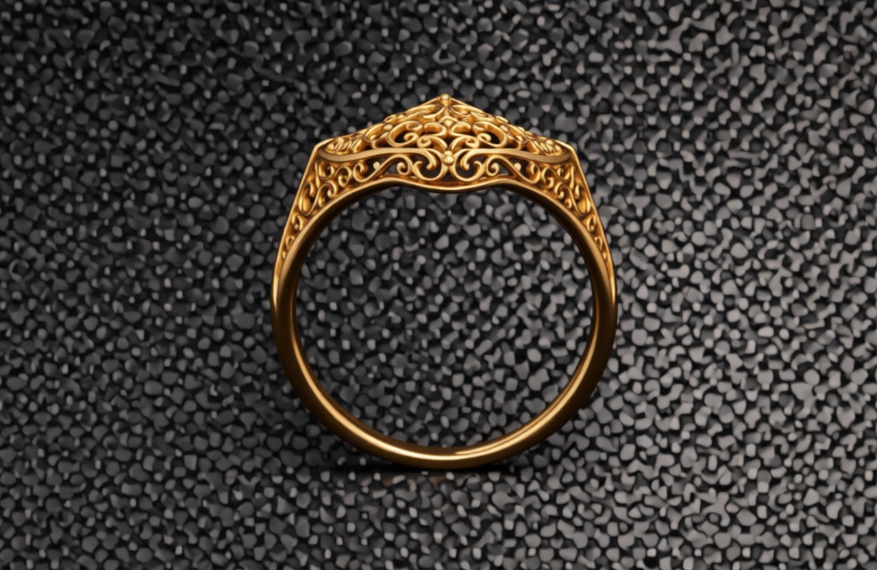 Ornate Gold Ring free 3D printable STL
